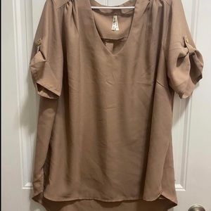 Love 4 truth tan blouse